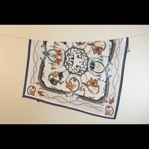 🆕brown&blue kapok square scarf/wrap